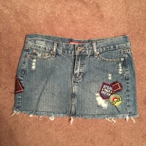 Vanilla Star Size 9 Patch Jean Skirt